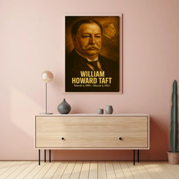 William Howard Taft Presidential Poster Vintage Analog Film Aesthetic Wall Art Historical Portrait Print
