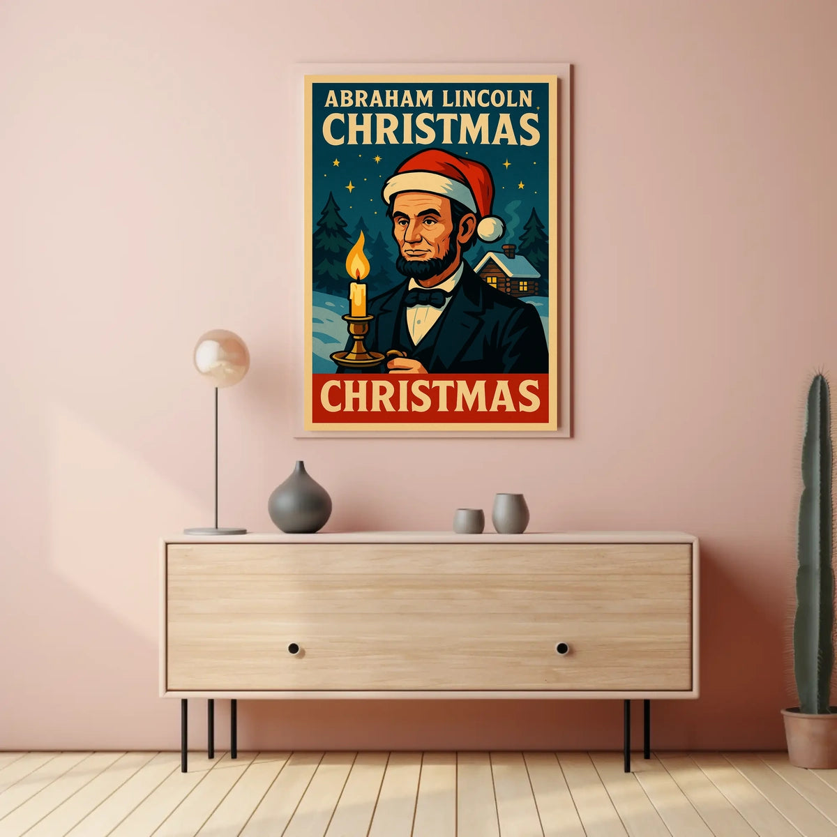 Abraham Lincoln Christmas Poster