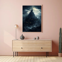 Mysterious Castle On A Stormy Night Poster