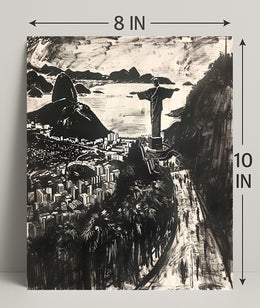 Rio De Janeiro Artistic Cityscape Poster