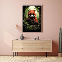 The Mysterious Raccoon Adventurer Poster