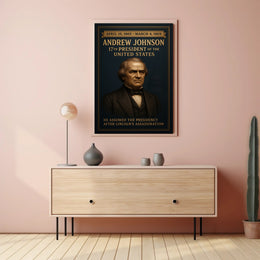 Andrew Johnson Historical Presidential Portrait Poster PosterGoat