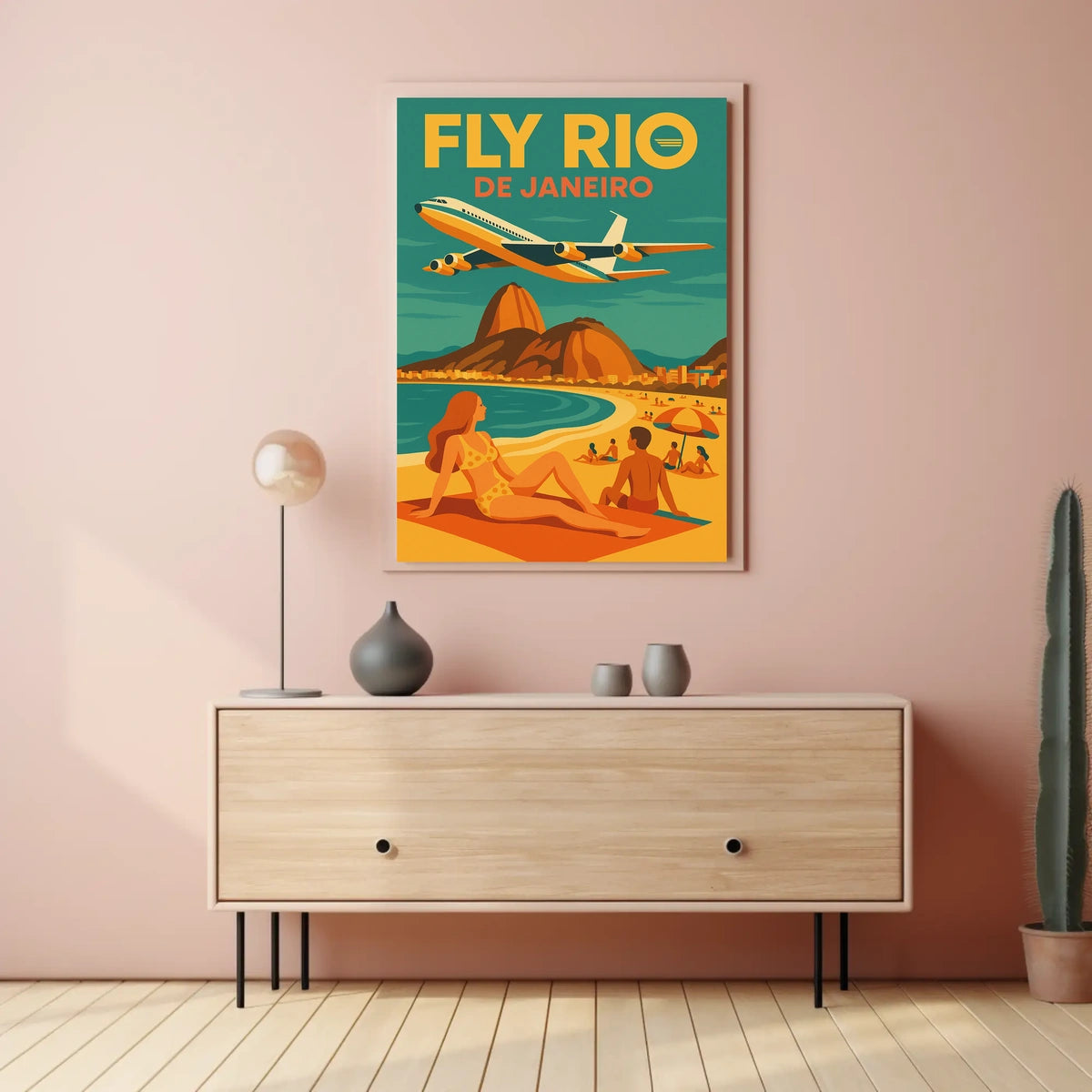 Travel to Rio de Janeiro Retro Travel Poster