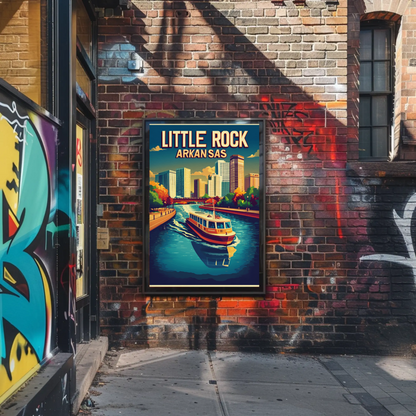 Little Rock Arkansas Vintage Poster