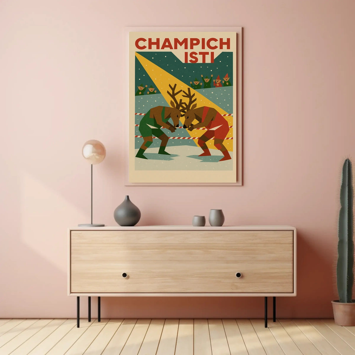 Champich Wrestling Match Poster
