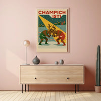 Champich Wrestling Match Poster