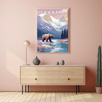 Banff Wilderness Adventure Vintage Travel Poster