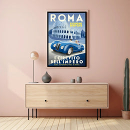 Historic Rome Car Race Poster