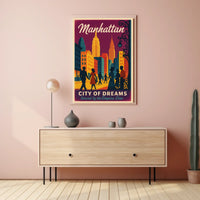 City of Dreams Vintage Manhattan Poster