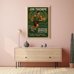 Jim Thorpe Legendary Athlete Tribute Poster