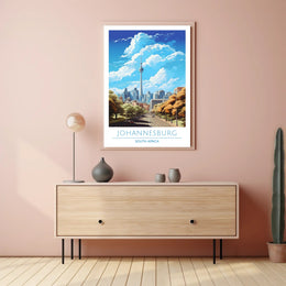 Johannesburg Cityscape Artwork: Urban or Cityscape Poster
