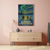 Aurora Christmas in Fairbanks Poster