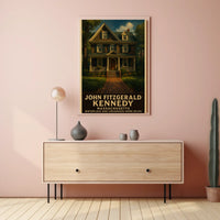 John Fitzgerald Kennedy Birthplace And Poster