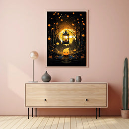 Enchanted Autumn Lantern Poster
