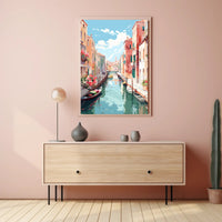 Venetian Canal Scene Poster