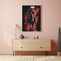 Warrior On Horseback Poster