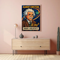 Einstein Relativity Vintage Science Art Captivating Intellectual Decor Timeless Knowledge Poster
