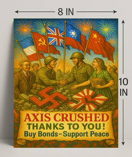 Axis Crushed Buy Bonds, Support Peace Poster PosterGoat