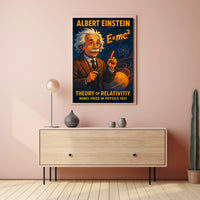 Einstein Vintage Nobel Physics Poster