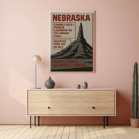 Nebraska Highlights Wall Art Print Decor PosterGoat