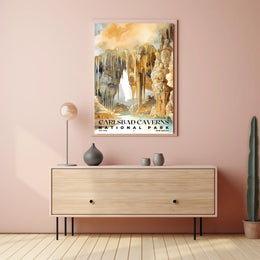 Carlsbad Caverns Watercolor Wall Art Poster