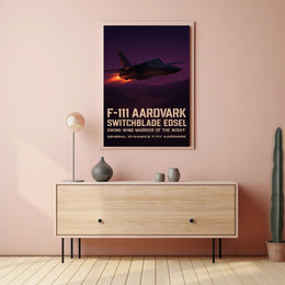 F-111 Aardvark Swing-Wing Cold War Military Poster