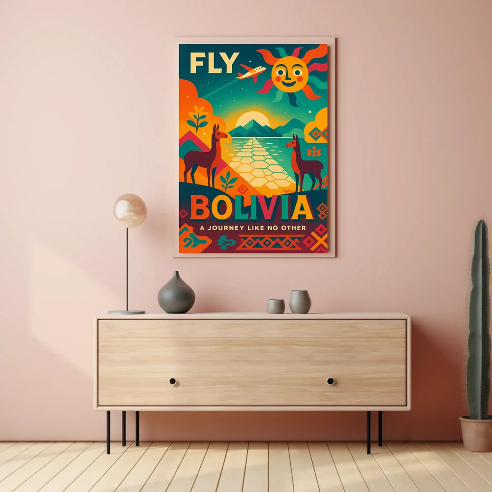 Bolivian Adventure Retro Travel Poster PosterGoat