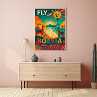 Bolivian Adventure Retro Travel Poster PosterGoat