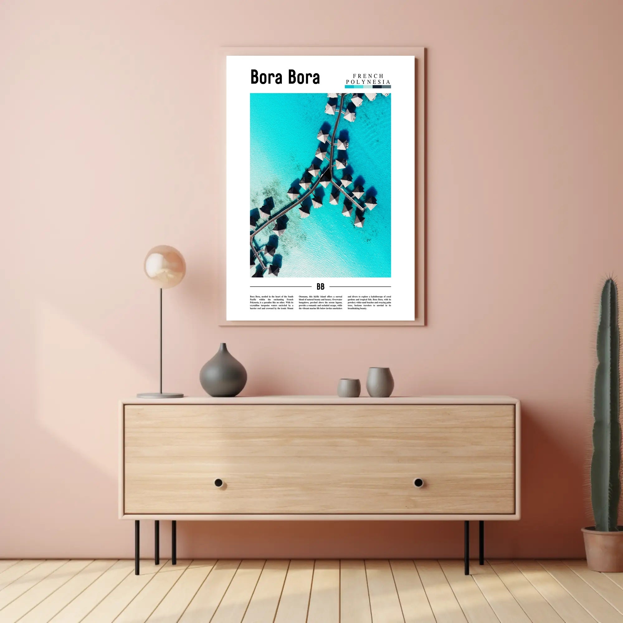 Bora Bora Overwater Paradise Travel Poster PosterGoat