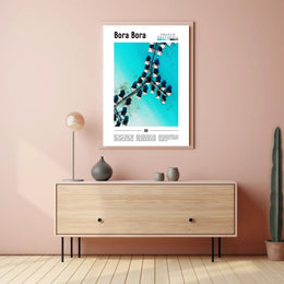Bora Bora Overwater Paradise Travel Poster PosterGoat