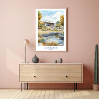 Canberra in Watercolor Poster PosterGoat