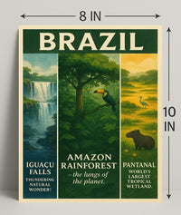 Wonders of Brazil Poster PosterGoat