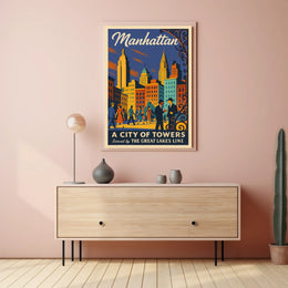 Manhattan A City of Towers Poster