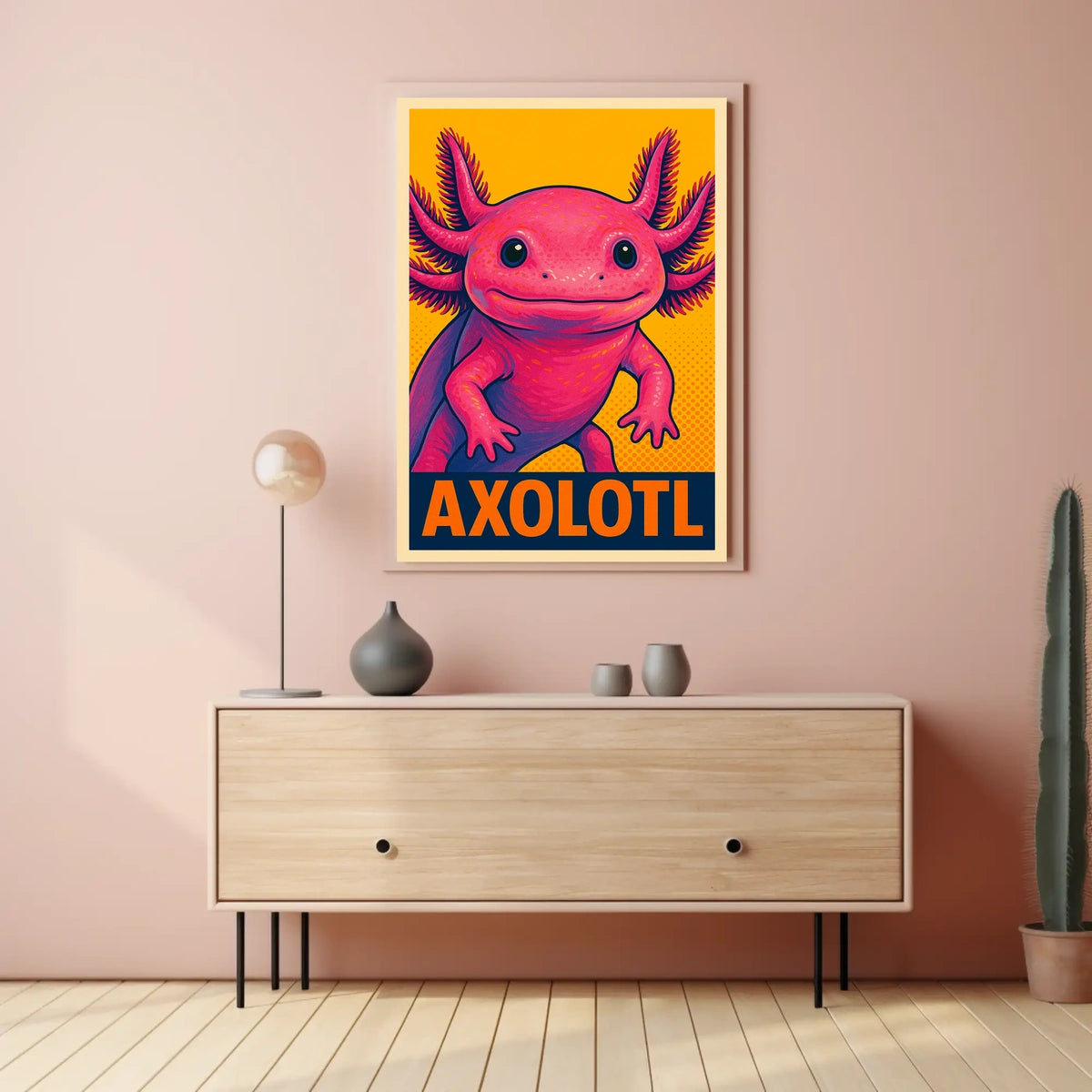 Axolotl Pop Art Poster