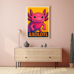 Axolotl Pop Art Poster