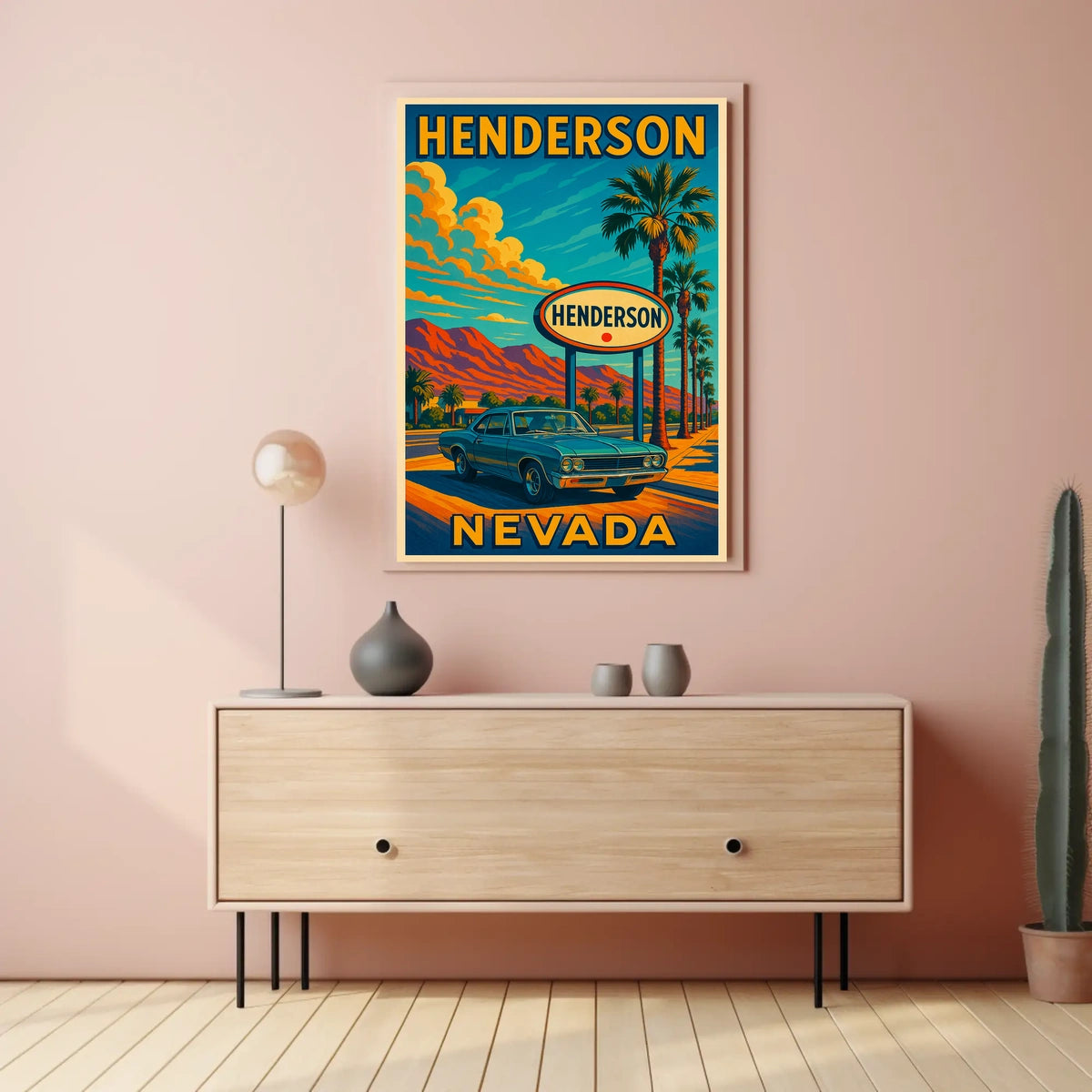 Henderson, Nevada Retro Travel Poster
