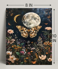 Moonlit Garden Dreamscape Fantasy Poster