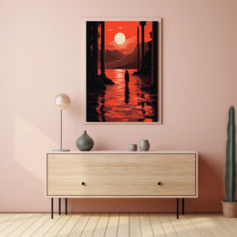 Sunset Reflection Poster