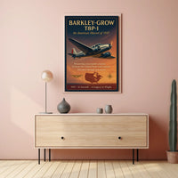 Barkley-Grow T8P-1 Vintage Aviation Poster Art