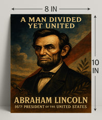 Abraham Lincoln Unity and Division Historical Presidential Poster