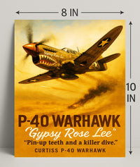Gypsy Rose Lee P-40 Warhawk Poster PosterGoat
