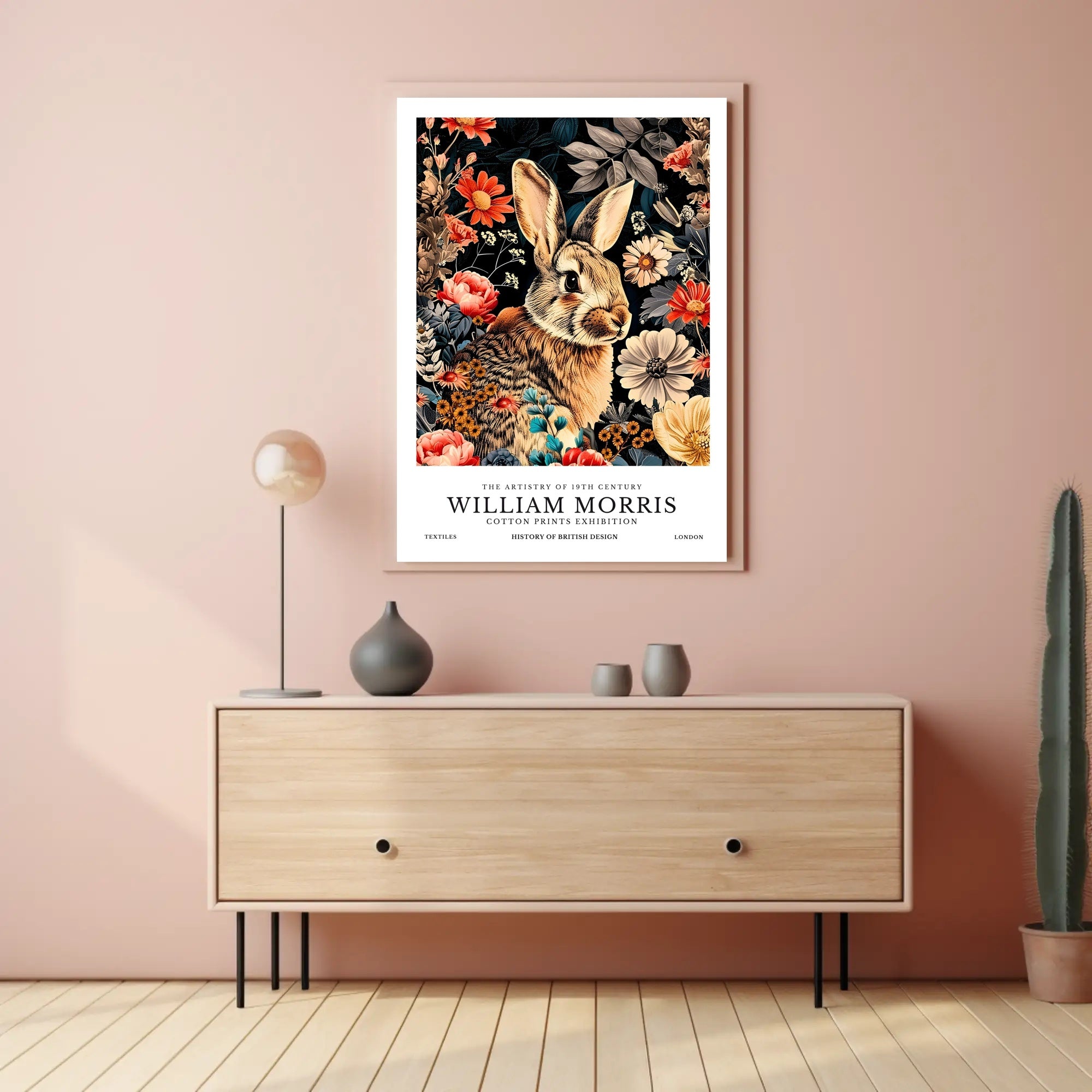 William Morris Rabbit Floral Heritage Poster