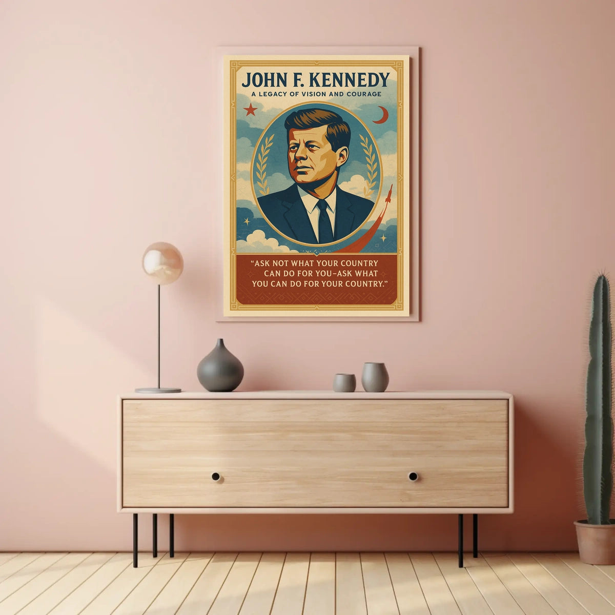 JFK Vintage Poster: Visionary Leadership and Legacy