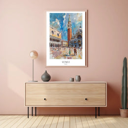 Venice A Vibrant Watercolor Poster