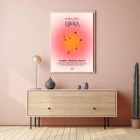Libra Constellation Modern Art Zodiac Abstract or Artistic Poster PosterGoat