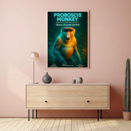 Proboscis Monkey Borneos Pristine Marvel Poster