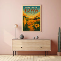 Discover Iowa A Mosaic of Heritage and Horizons Poster