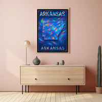 Arkansas In Vibrant Colors Poster