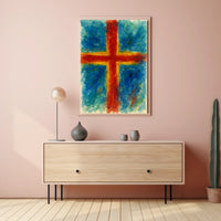 Vibrant Cross Abstract Abstract Poster