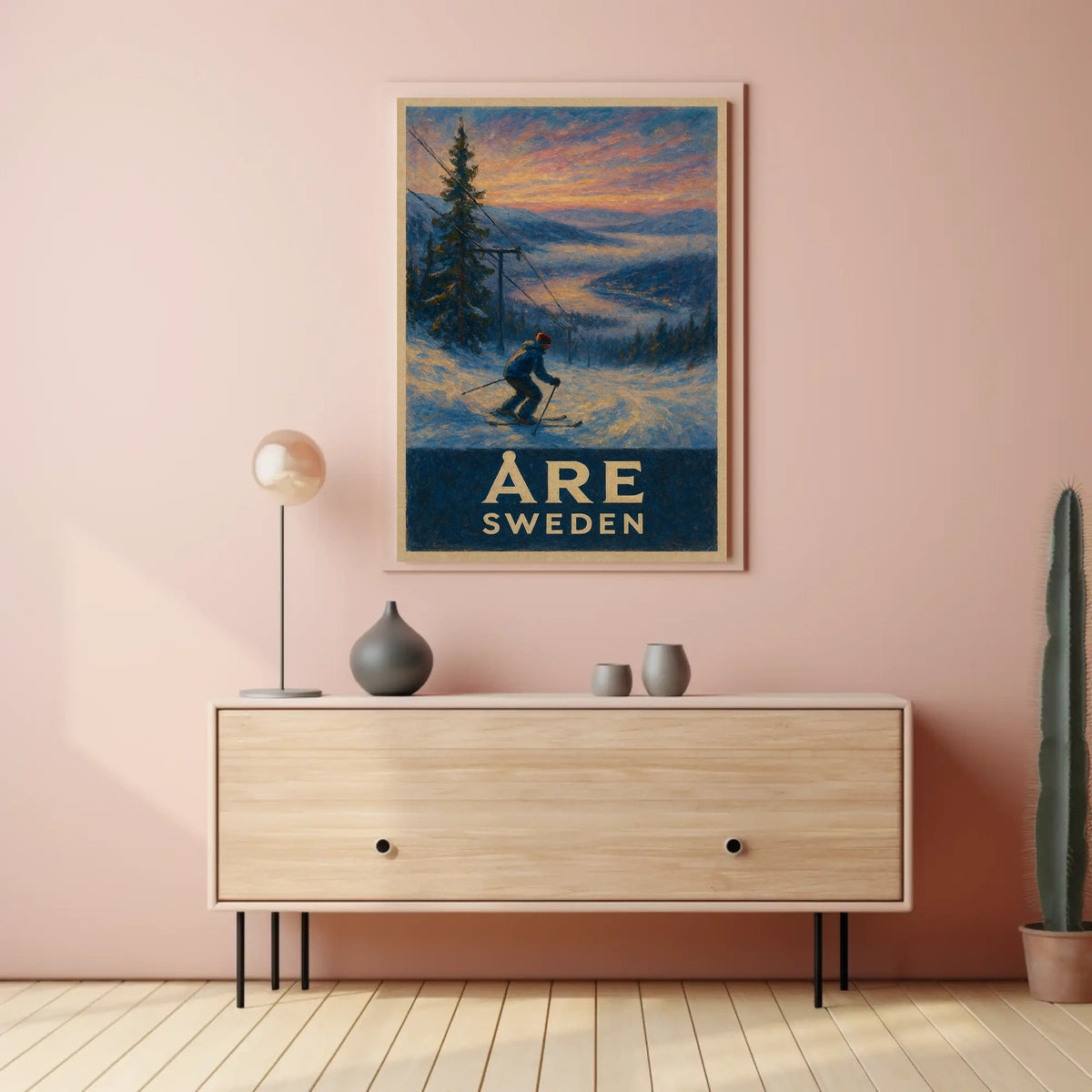 Skiing In Åre, Sweden Poster